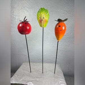 Garden Vegetable Plant Stakes - Set of 3